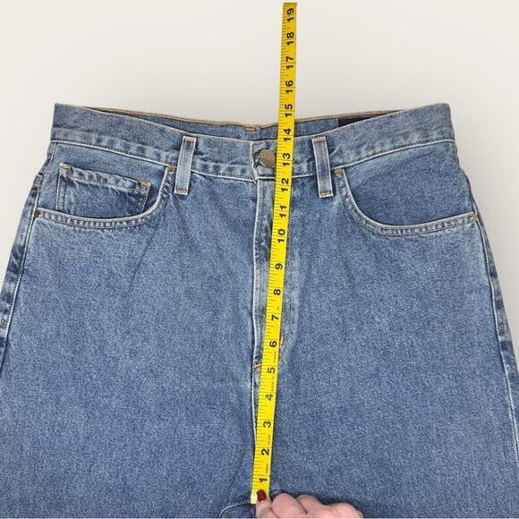 Goldsign | High-Rise Tapered-Leg Jeans | Blue | Size 29 - Picture 13 of 16